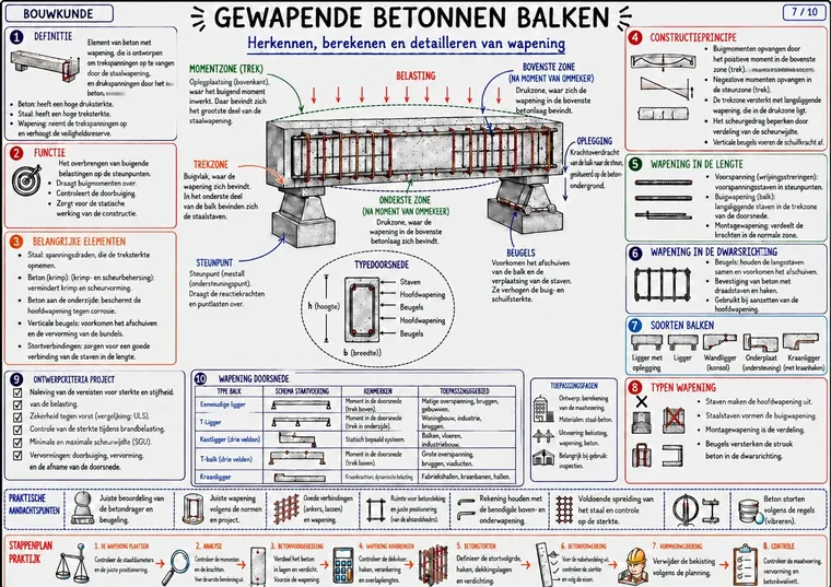 Gewapende betonnen balken (7/10)