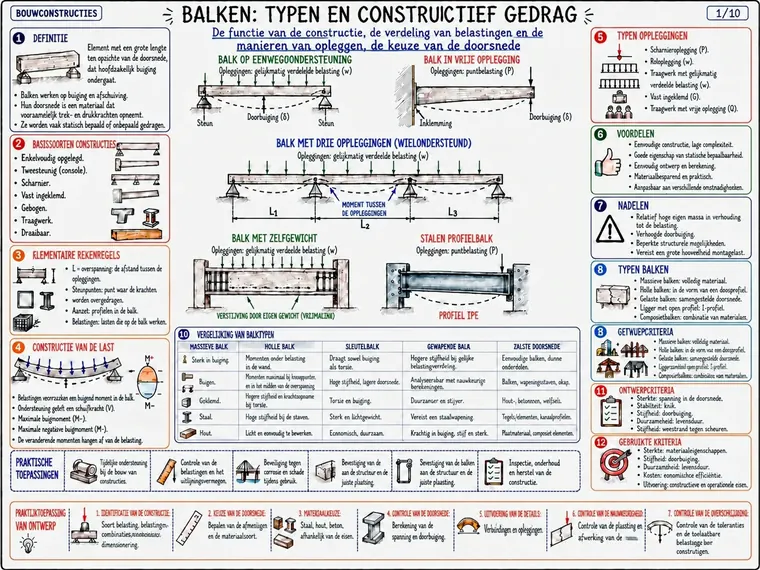 Balken: soorten en werk van constructies (1/10)