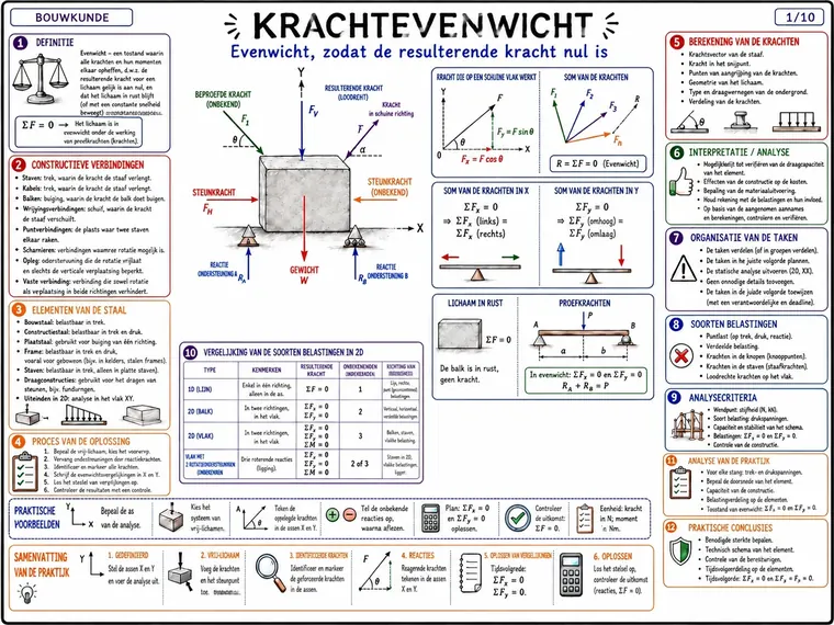 Krachtevenwicht (1/10)